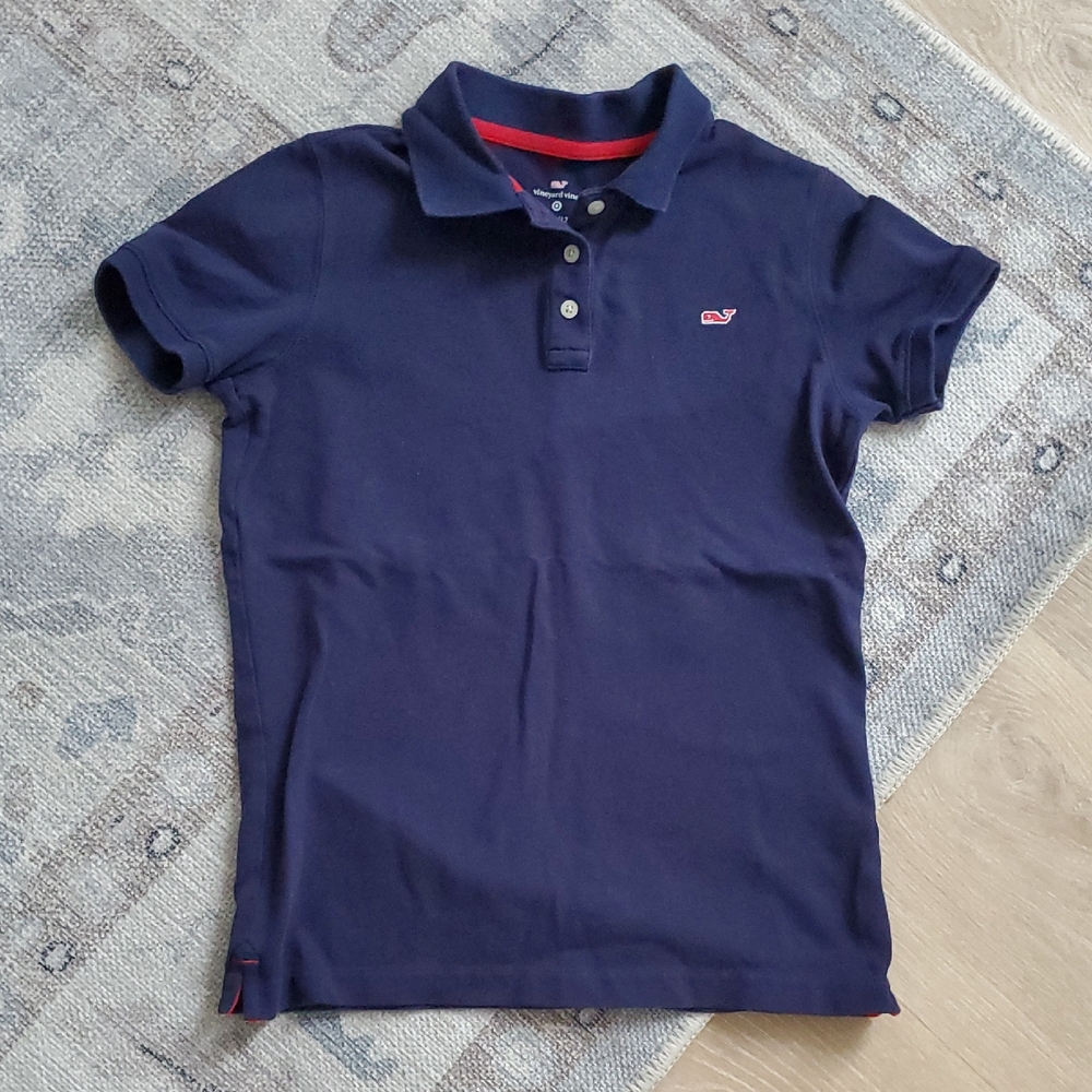 Vineyard Vines X Target Boys Blue Short Sleeve Polo Shirt SzL (10-12)